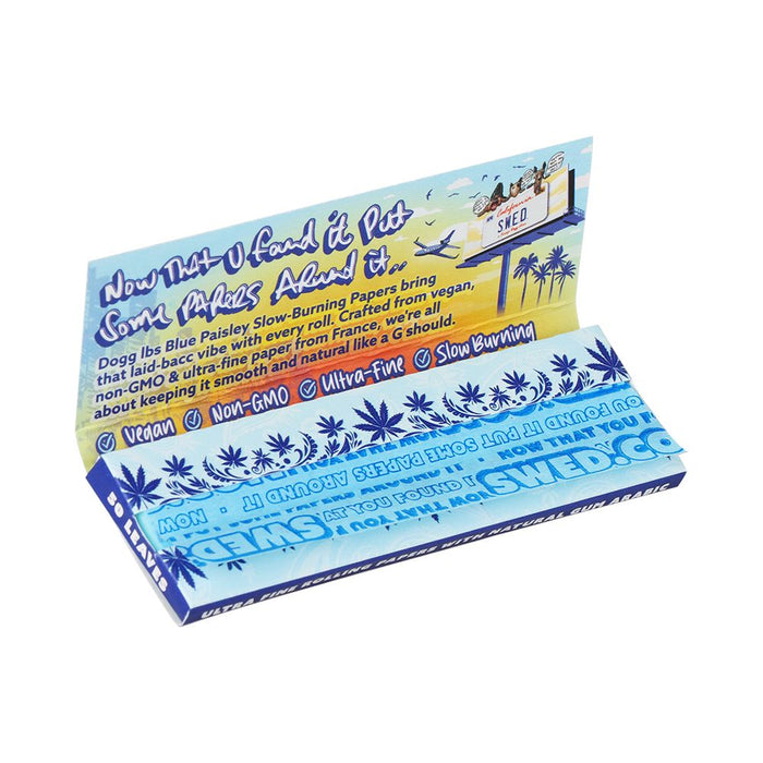 Dogg Lbs Blue Paisley Rolling Papers 1 1/4