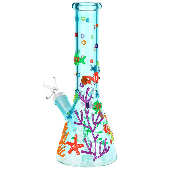 SeshGear Coral Reefer Glow In The Dark Beaker Bong
