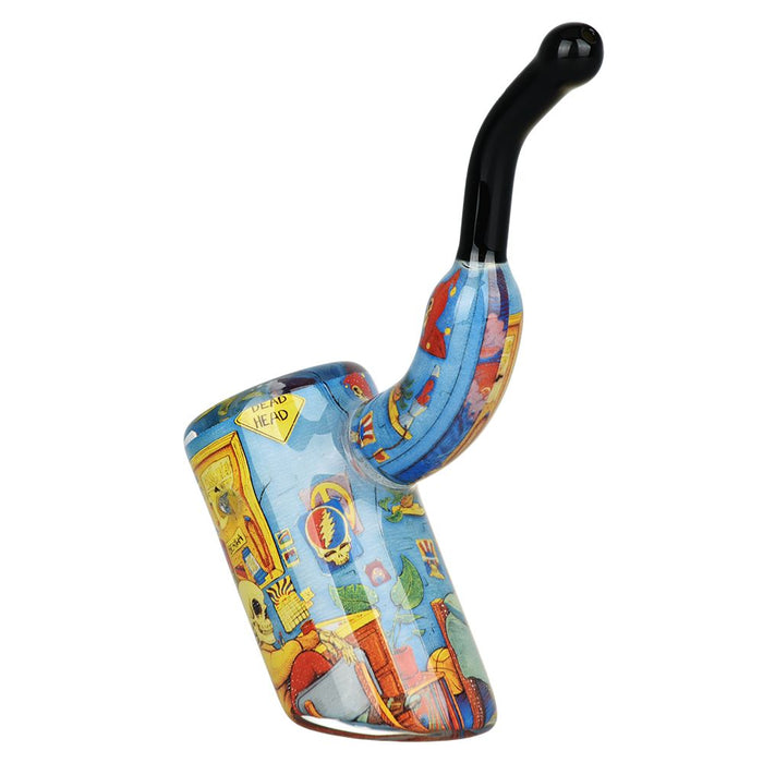 Grateful Dead Inside Print Bent Sherlock Pipe