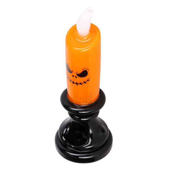 Pumpkin Halloween Candle Glass Hand Pipe