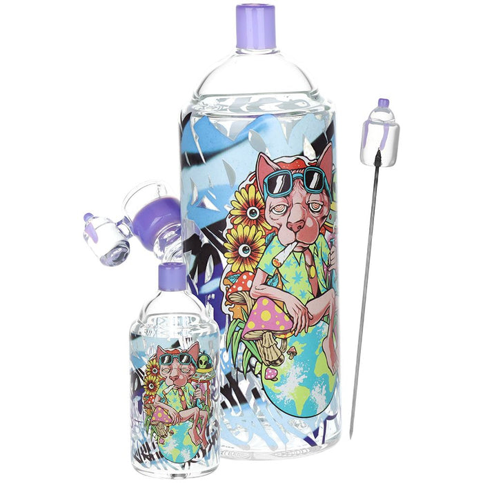 Pulsar Graffiti Series Spray Paint Glass Water Pipe Set