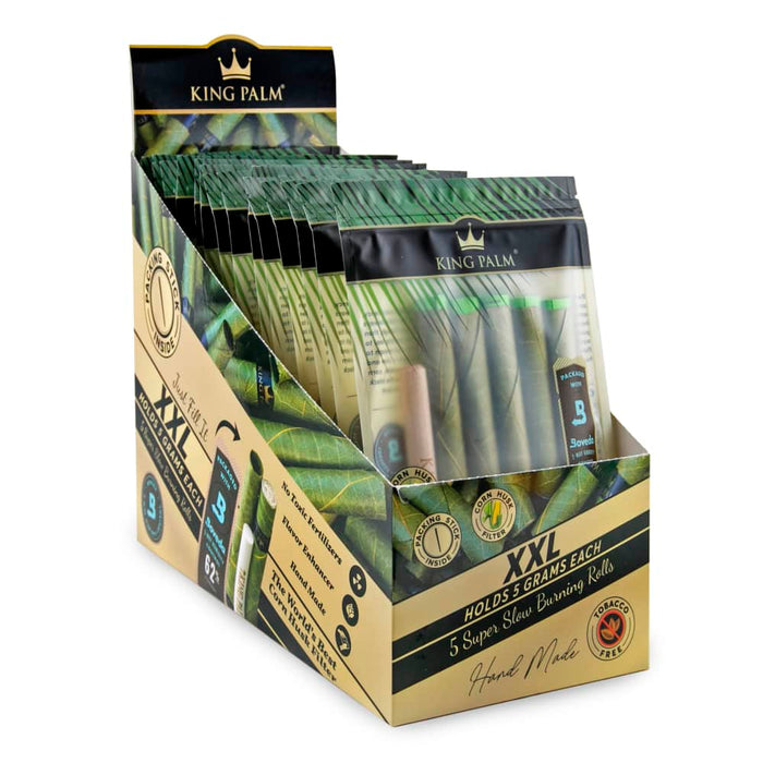 King Palm XXL Size Natural Pre-Rolled Leaf Tubes 5 Pack