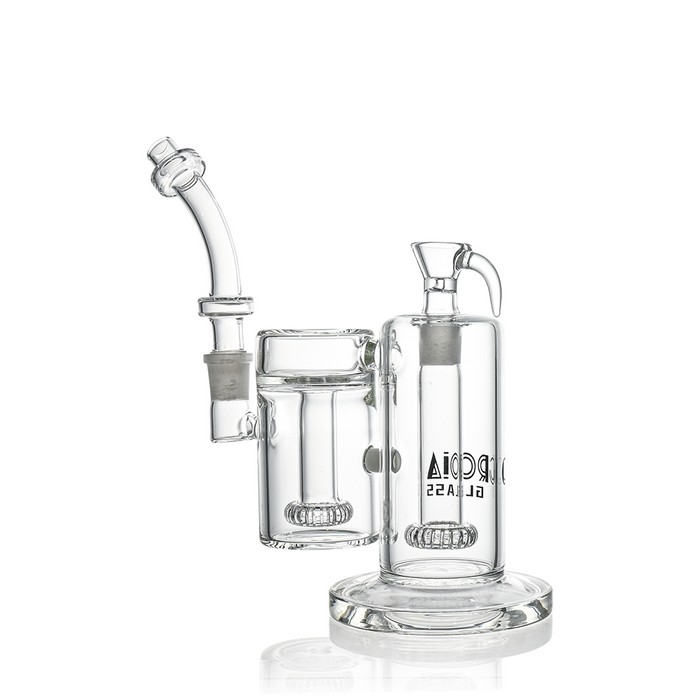 Croia Glass 10" Dual-Chamber External Recycler Bong