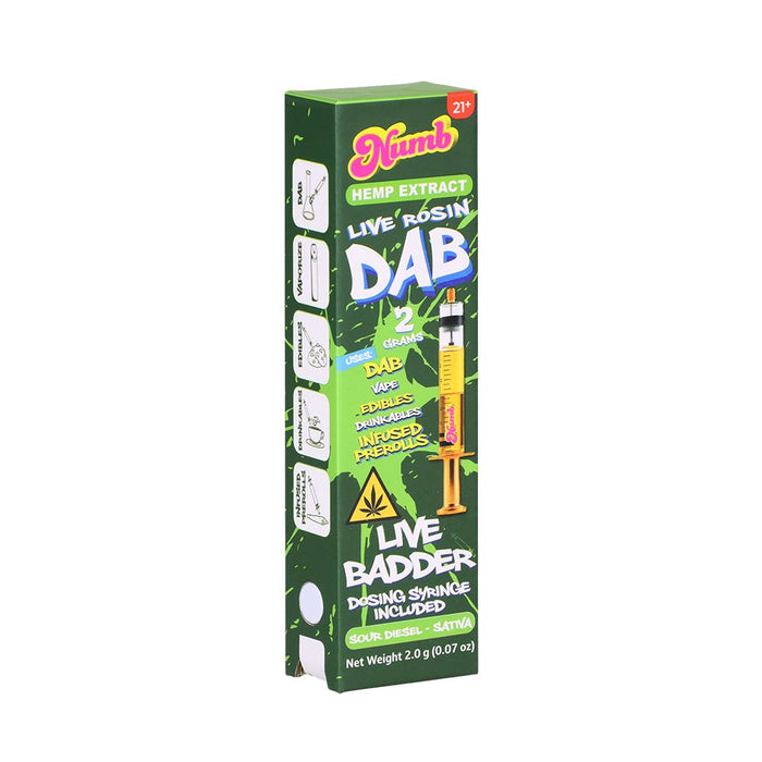 Numb THCA Live Rosin Badder Glass Syringe | 2g | 5ct Display