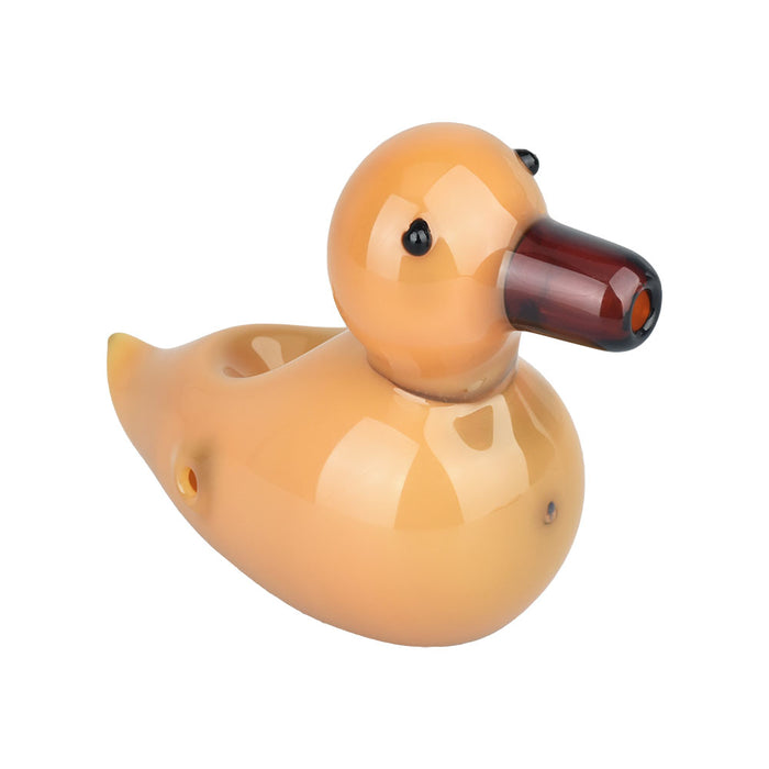 Glass Rubber Ducky Hand Pipe 5.25"