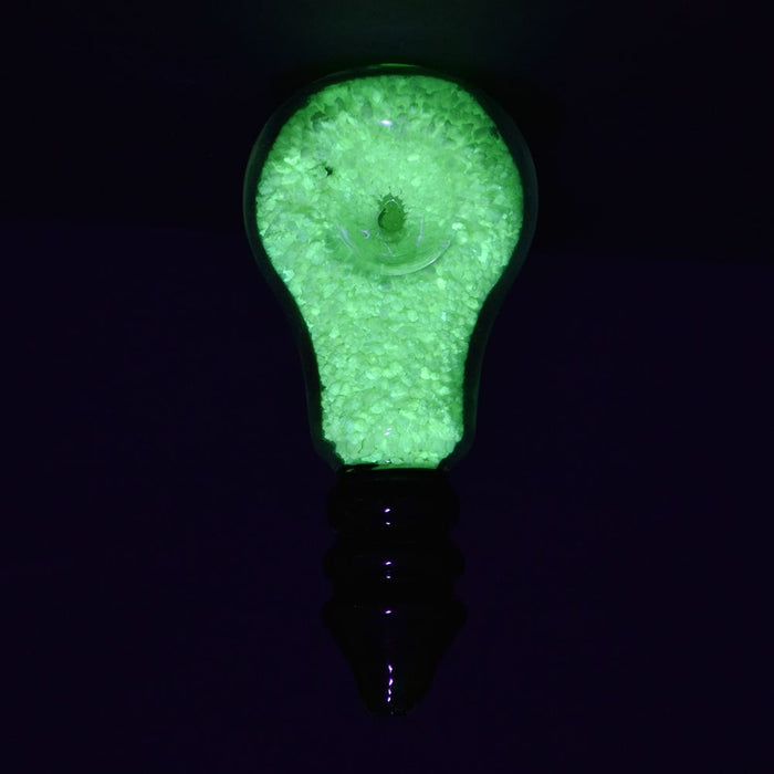 Glow In The Dark Light Bulb Shaped Hand Pipe