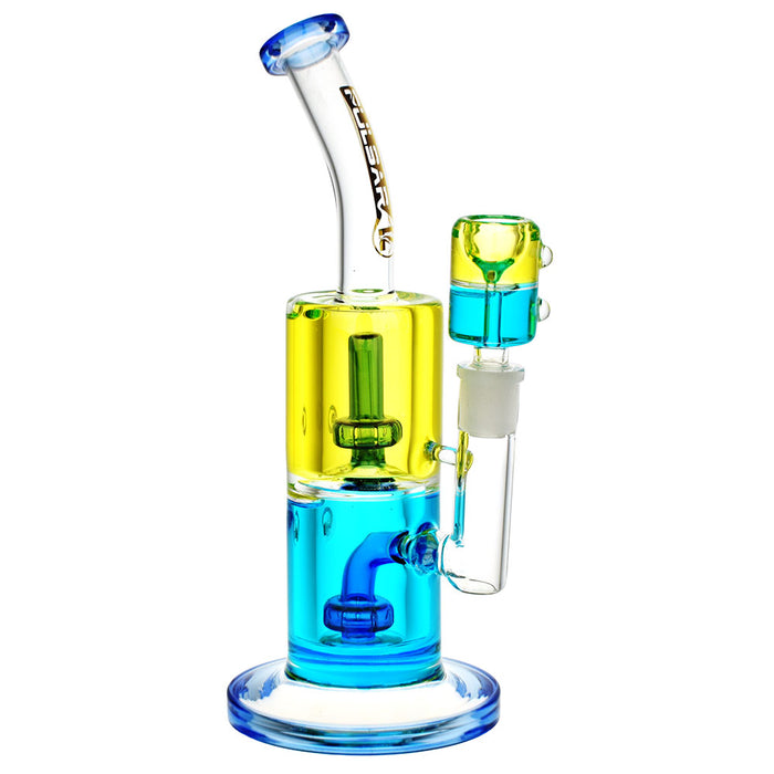 Pulsar Duo Color Glycerin Water Pipe 9.75"
