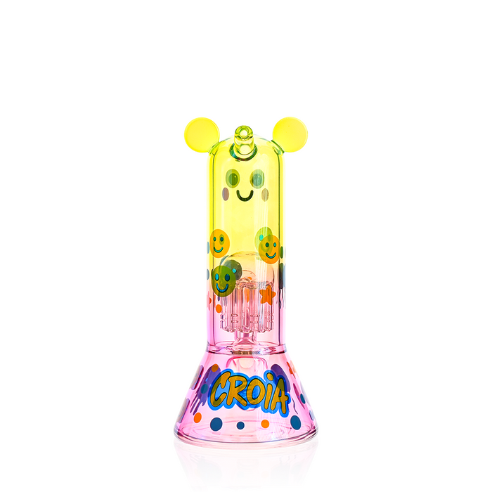 Croia Glass Character Beaker Bong with Jellyfish Design