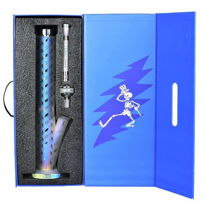 Grateful Dead Bolts and Skellies Straight Tube Bong