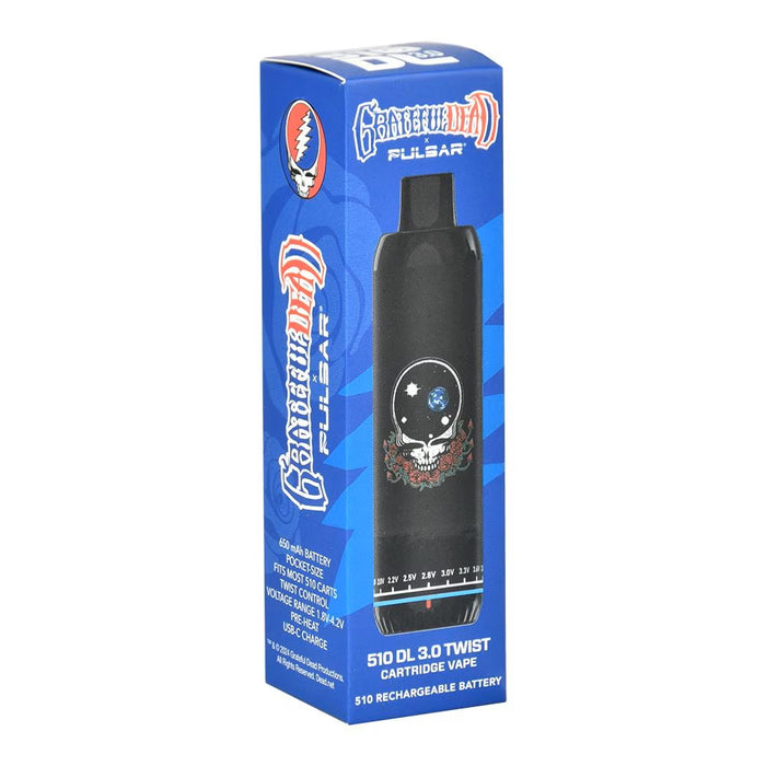 Grateful Dead x Pulsar 510 DL 3.0 Twist Vape Pen | Official Grateful Dead Gear Kush Cargo Grateful Dead x Pulsar 510 DL 3.0 Twist Vape Pen | Official Grateful Dead Gear Kush Cargo