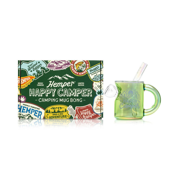 HEMPER Happy Camper Campfire Mug Glass Bong
