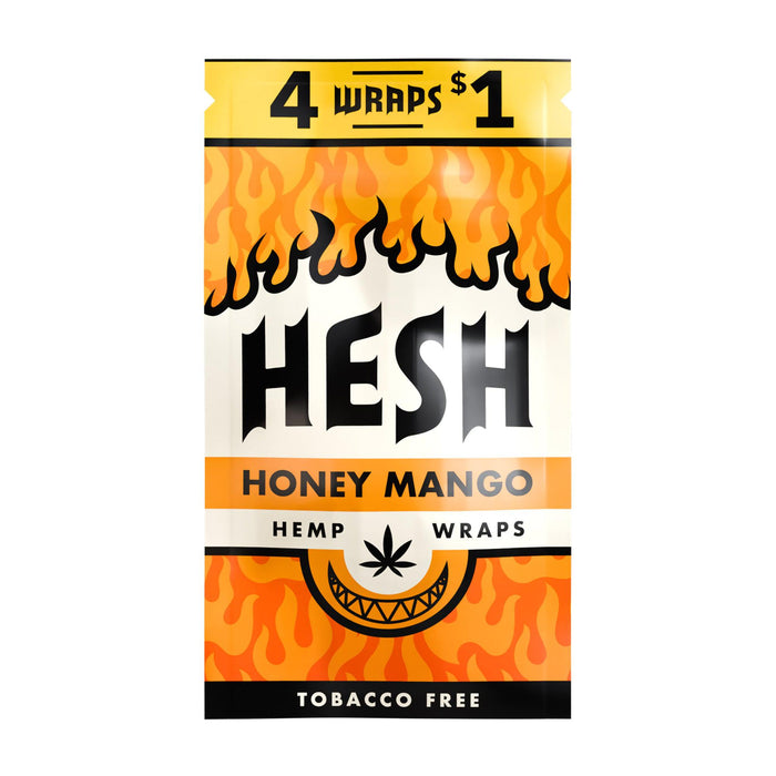 Hesh Hemp Wraps packaging for honey mango flavor on a white background