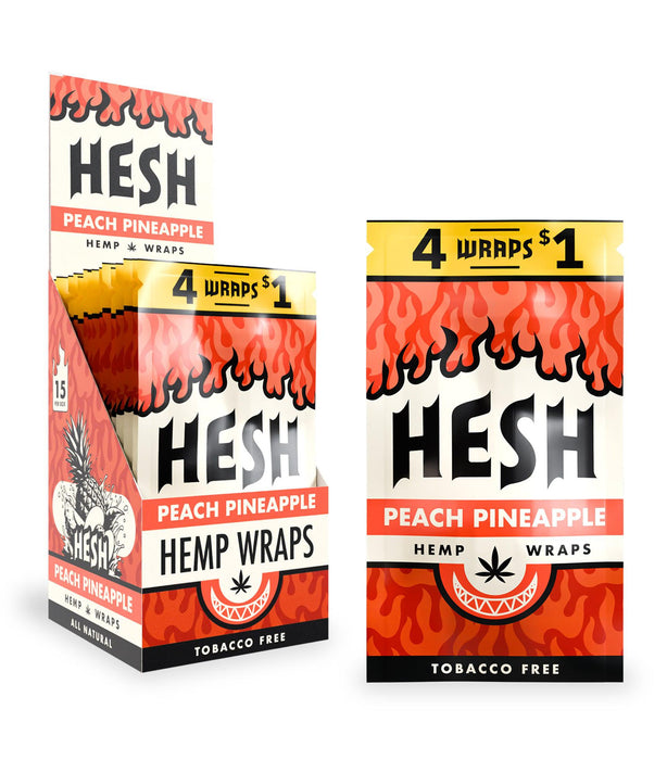 Hesh Hemp Wraps 15 Pack Box - 3 Flavors