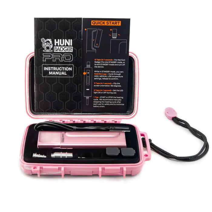Huni Badger Pro X Blazy Susan Pink Portable Dabbing Power | Kush Cargo Huni Badger Pro X Blazy Susan Pink Portable Dabbing Power | Kush Cargo