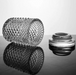 Jane West Twenties Collection Glass Jar – Clear – Clear glass jar and lid on reflective surface
