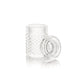 Jane West Twenties Collection Glass Jar – Clear – Clear patterned glass jar with lid removed