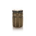 Jane West Twenties Collection Glass Jar – Gold – Gold patterned jar with lid closed