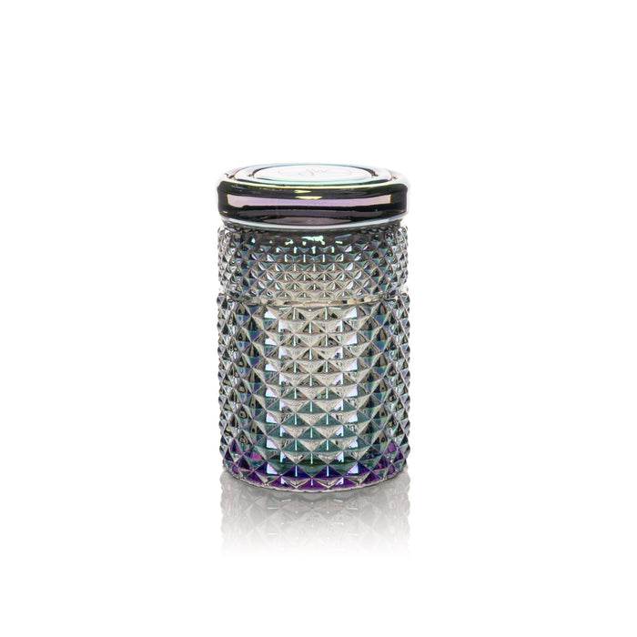Jane West Twenties Collection Glass Jar – Mermaid – Mermaid iridescent jar with lid closed