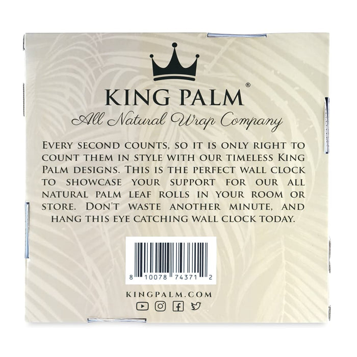 King Palm All Natural Wrap Company packaging with text and barcode