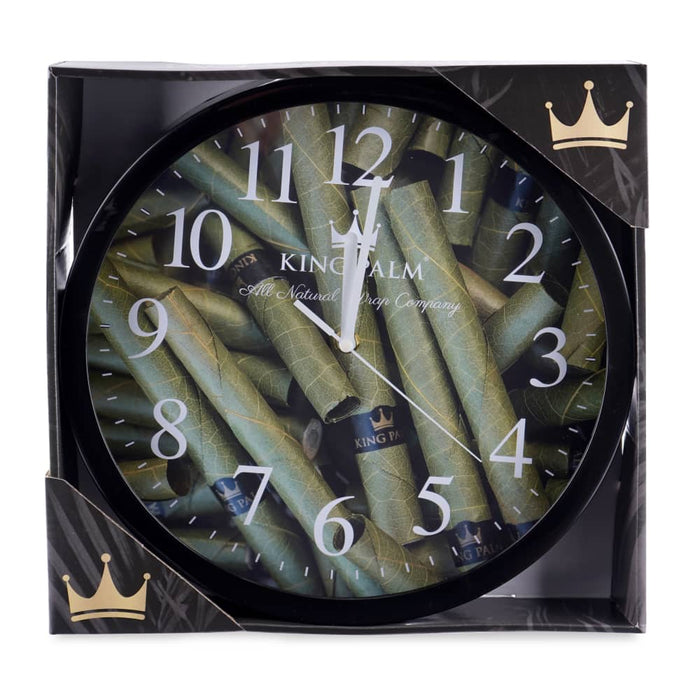 king-palm-branded-green-wall-clock package