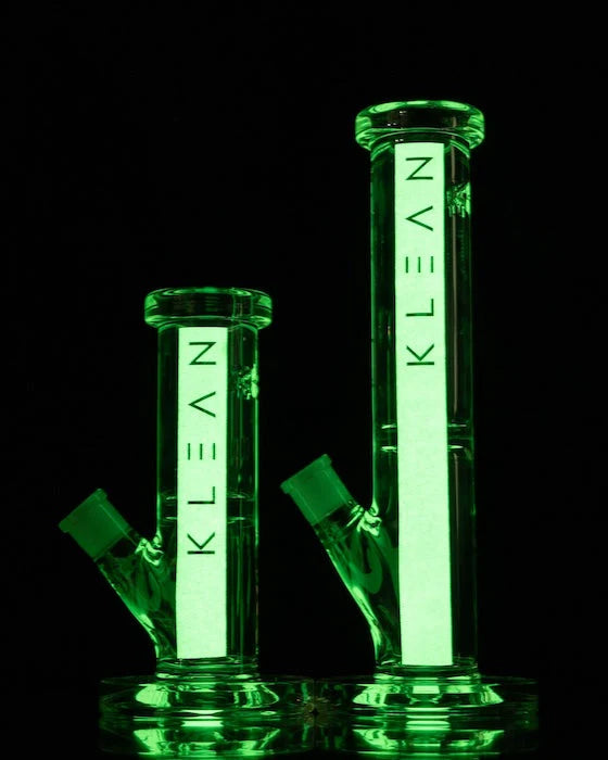 KLEAN Glass Straight Tube Glow In The Dark