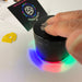 Activated LED light sequence on the 2.5-inch LED Light Show Herb Grinder.

