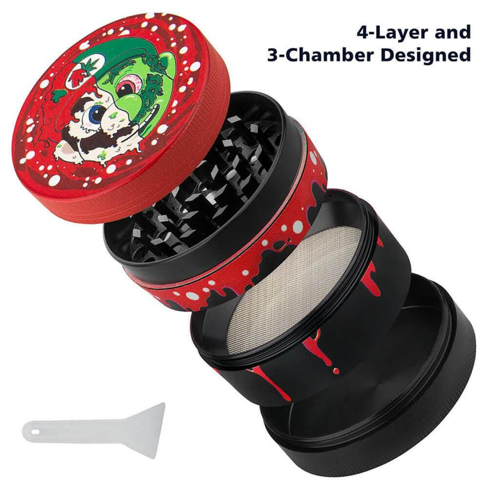 4 Piece Metal Mario Herb Grinder