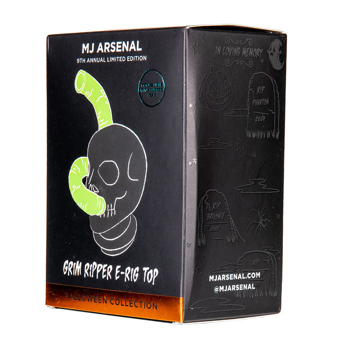 MJ Arsenal Grim Ripper E-Rig Top packaging with black and orange design