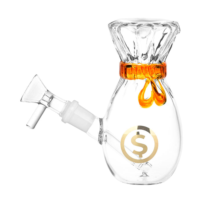 Money Bag Glass Bubbler 5"