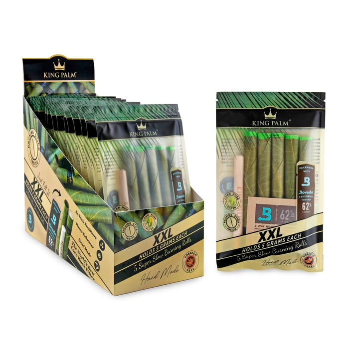King Palm XXL Size Natural Pre-Rolled Leaf Tubes 5 Pack