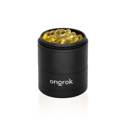 Ongrok herb grinder with an airtight built-in storage jar