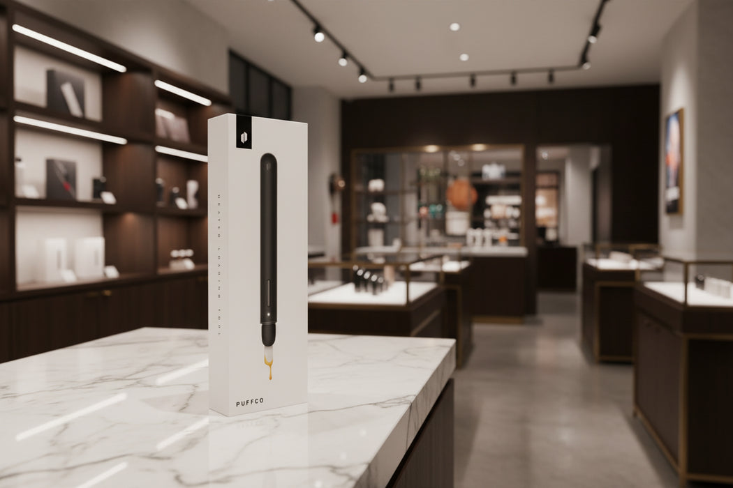 Puffco vape pen packaging on a white background