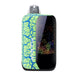 Vape device with a colorful case on a white background