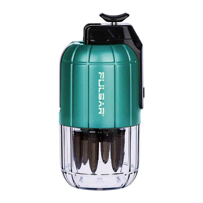 Pulsar Dabtron 2.0 e-rig showcasing its sleek grenade-style design and 6-bullet tree percolator.