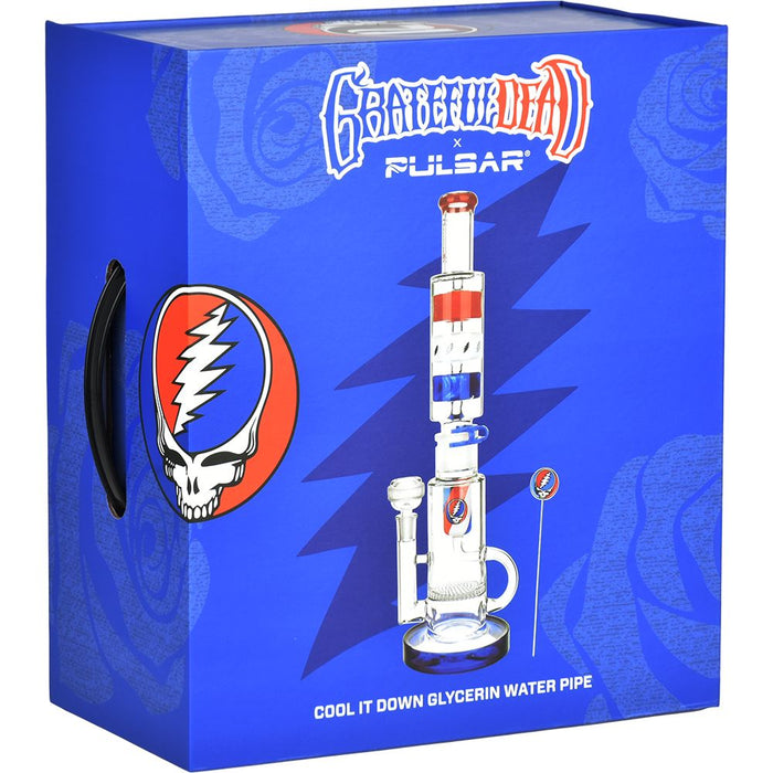 Pulsar Grateful Dead Recycler Bong with Freezable Neck packaging