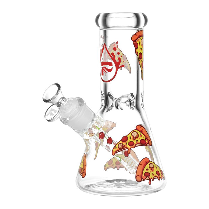 Pulsar Pizza Beaker Glass Water Pipe with Ice Catcher – 7.75 Inches
