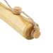 Close-up of a wooden stick with stones and twine on a white background