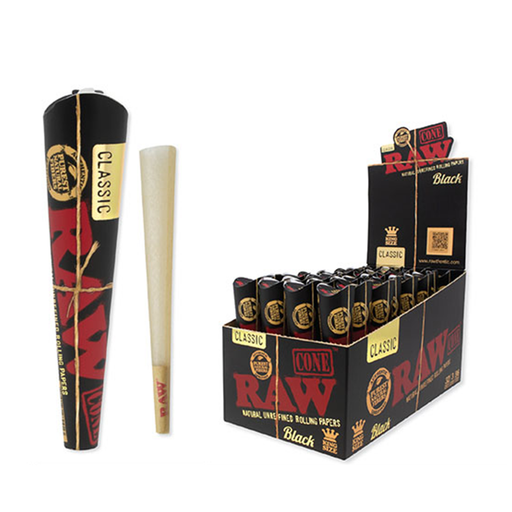 raw black cones king size