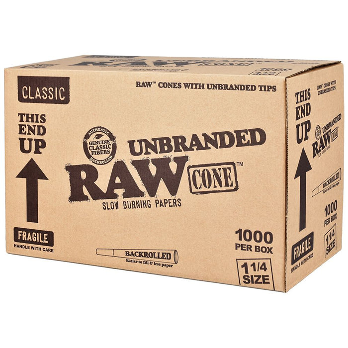 RAW Unbranded Classic Cones Bulk Box 1 1/4 & King Size