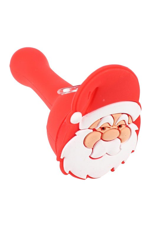 Santa Christmas Silicone Hand Pipe Front View