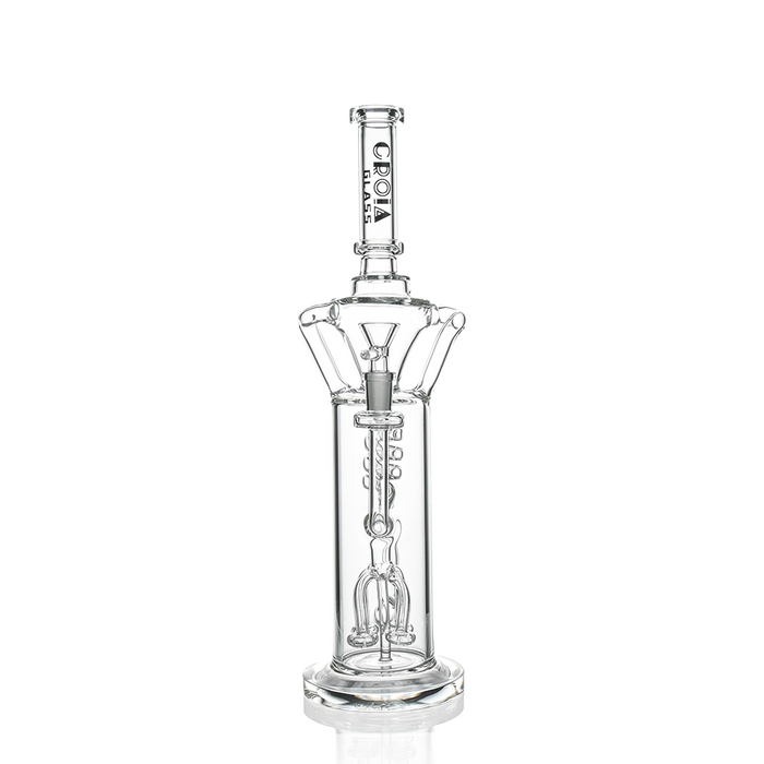 Croia Glass 15" Scientific Glass Bong with Tree Perc & Spiral Cooling