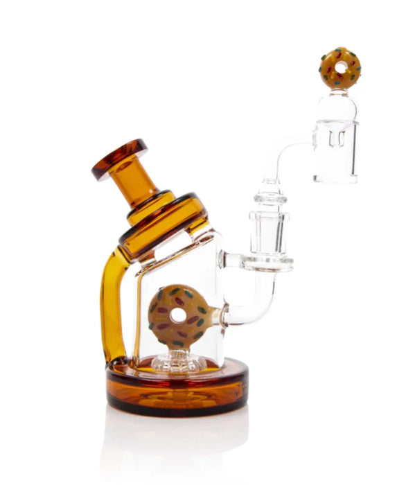 Toxic Glass Donut 5" Recycler Dab Rig