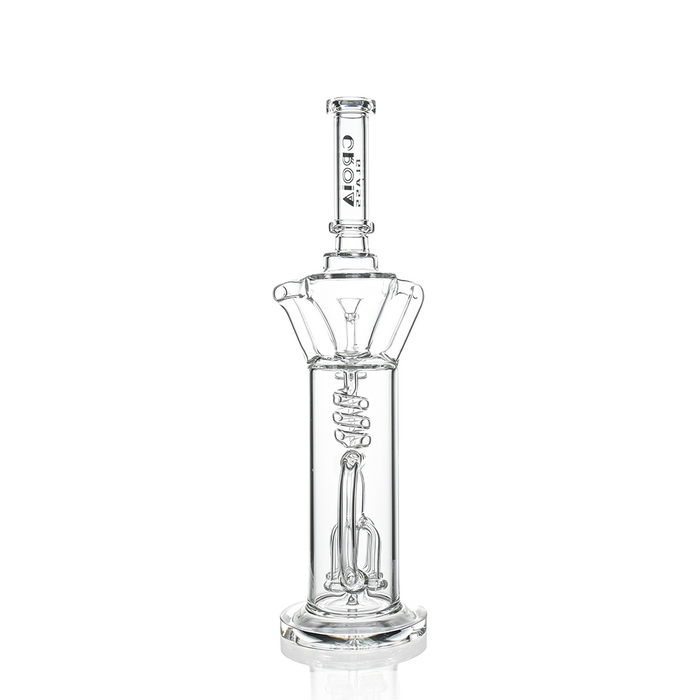 Croia Glass 15" Scientific Glass Bong with Tree Perc & Spiral Cooling