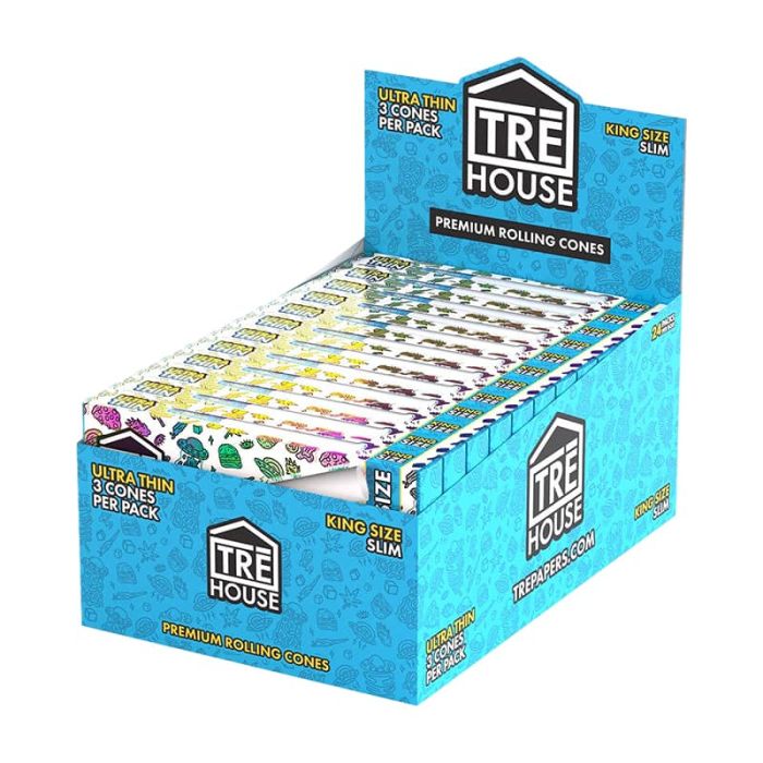 Tre House Ultra Thin Pre Rolled Cones 1 1/4 & King Size
