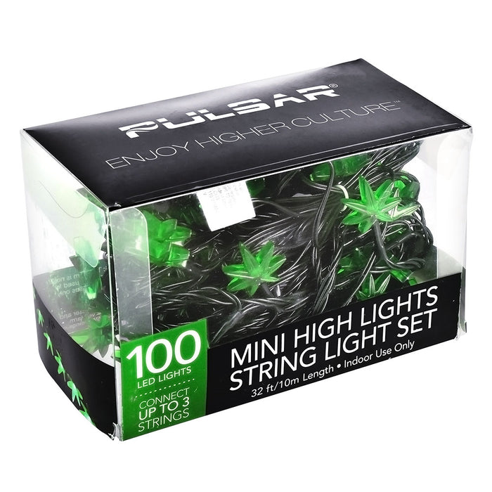 Mini High Lights Hemp Leaf LED String Light Set