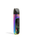 Multicolored vape device with a visible brand logo on a white background