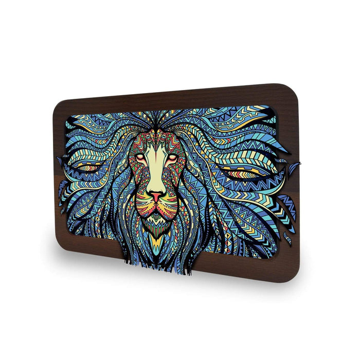 V Syndicate 3D High Def Wood Rollin' Tray - Tribal Lion