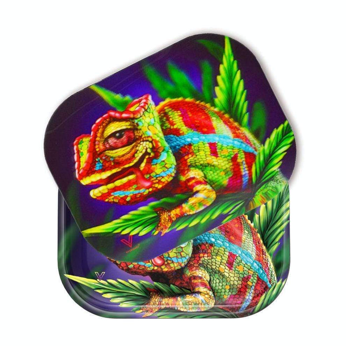 V Syndicate Metal 3D Rolling Tray w/Lid - Cloud 9 Chameleon