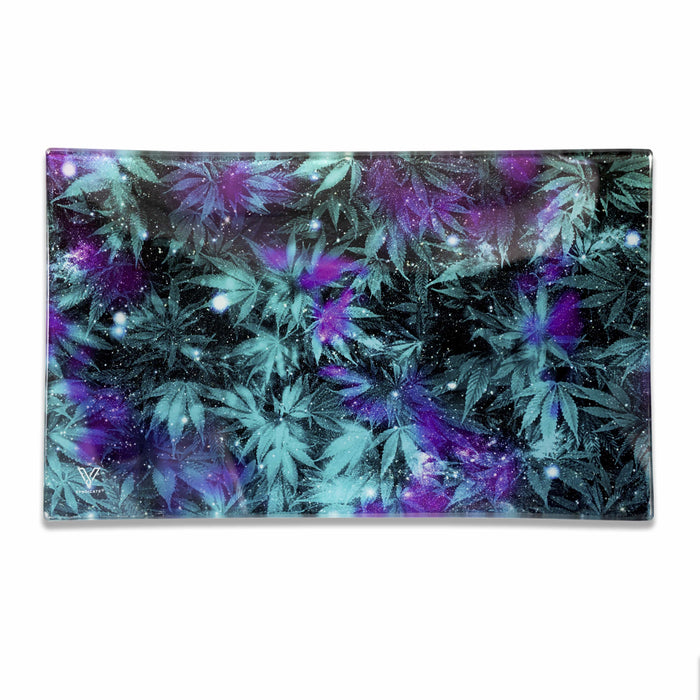 V Syndicate Shatter Proof Glass Rolling Tray - Cosmic Chronic
