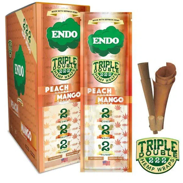 Endo 2 x 2 x 2 Triple Double Organic Cones - 4 Flavors
